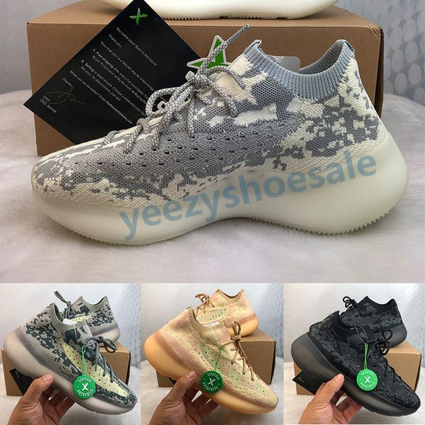 

kanye 380 alien mens running shoes mist blue oat clay triple black white beluga 3m reflective chaussures designer sneakers trainers stockx