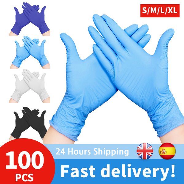 

xl size disposable latex gloves, 100 nitrile work gloves, universal inspection gloves, suitable for kitchen / washing / anti-virus gloves