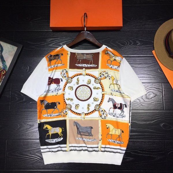 

bh03444 fashion women & tees 2020 runway luxury european design party style t-shirts women's clothing, White