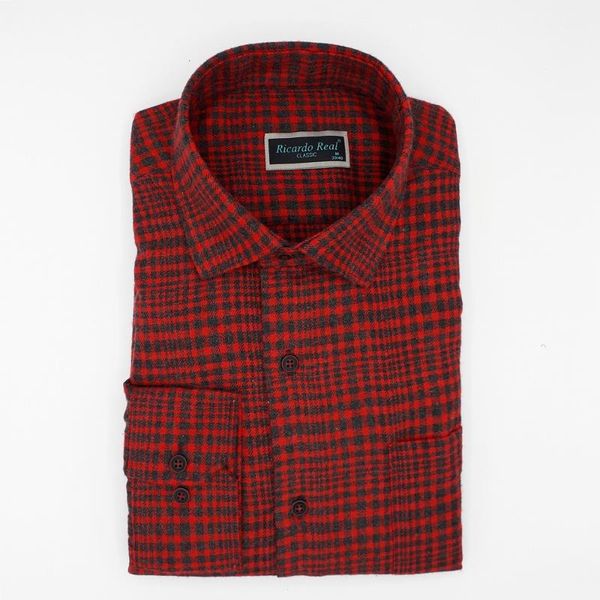 

red long sleeve dress shirt for men winter shirt flannel, White;black