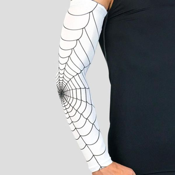 

professional spider web protective elbow sleeve anti-skid elbow warmers sleeves for outdoor sports running cycling, Black;gray