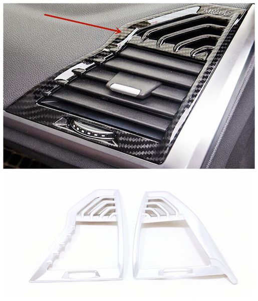 

2pcs abs matte/carbon fibre car air outlet cover trim car garnish stickers styling accessories for x3 g01 x4 g02 2018 2019