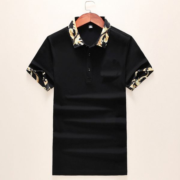 

мужская поло высочайшее качество цветочный принт вышивка роскошная мужская одежда фирменный дизайнер поло плюс азиатский размер m-3xl, White;black