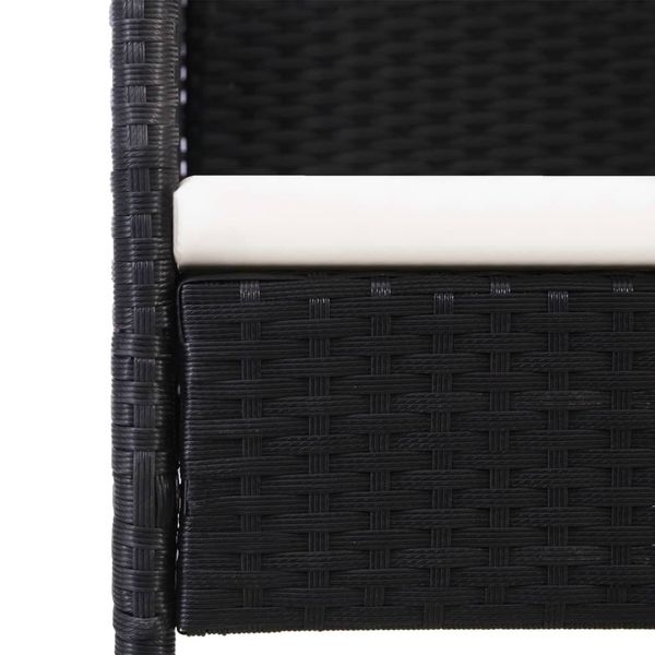 

garden chairs 2 pcs in black polyrattan garden sets