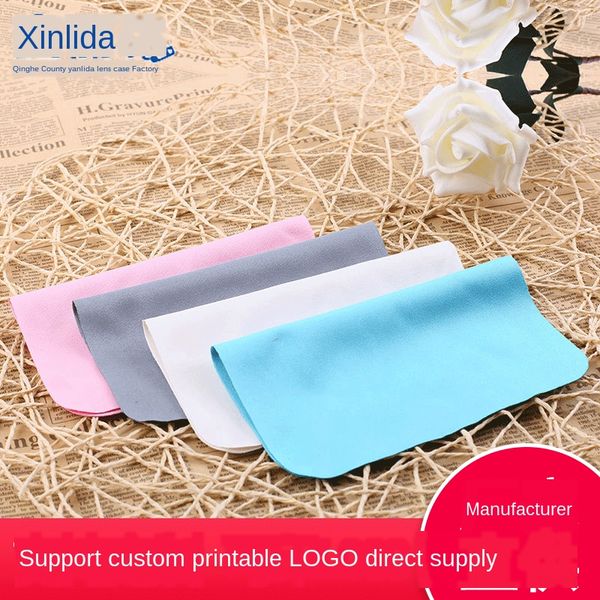 

ice silk super fine fiber wiping lens glasses cleaning glasses cloth lens mobile phone computer cleaning cloth, Blue