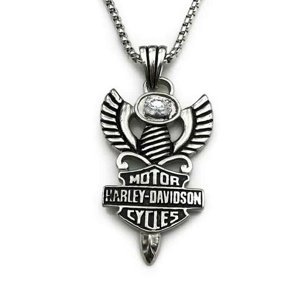 

and motorcycle old titanium domineering punk harley diamond personality, men's new xirvv european shipping american pendant steel jkrc