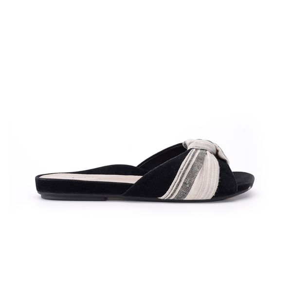 

comfort designer shoe womens flat foot bed slide sandal slip-on casual shoes, Black