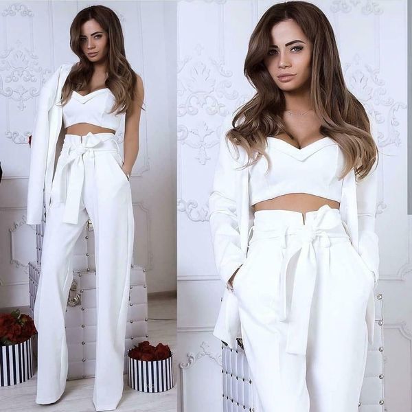 

3 piece mother of the bride suits women crop pant suits blazers coat prom evening wedding dresses, Black;red