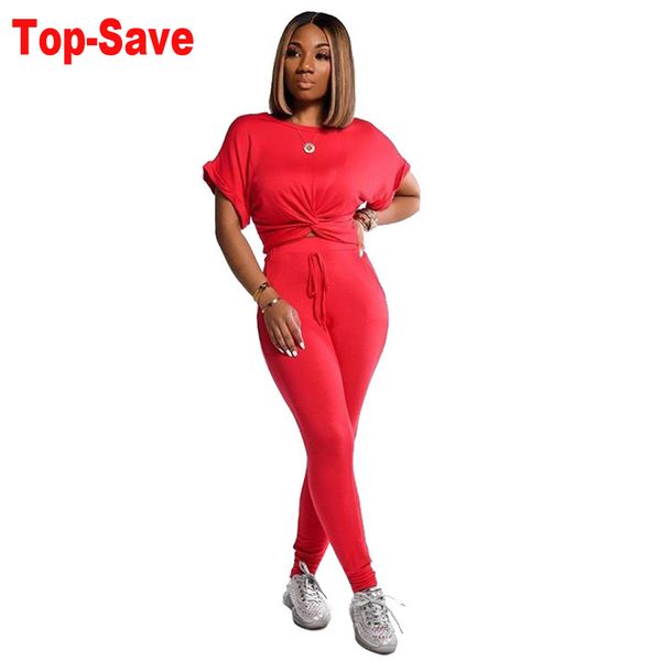 

women solid half sleeve cropslim outfit tracksuit two pieces set high elastic skinny leggings female sportswear matching set, White