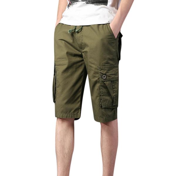 

2019 new stylish men's cool summer leisure shorts multi-pocket chunse overalls plus size s-5xl ropa casual de los hombres, White;black