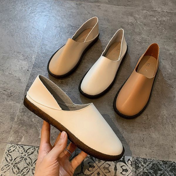 

2019 autumn new flat shoes women fashion simple solid color style soft and comfortable casual shoes, Black