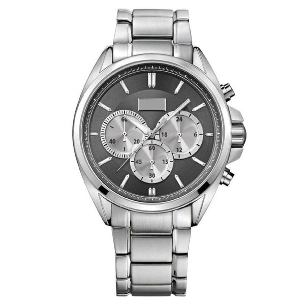 

Black Dial Chronograph Watch 1512883 Stainless Steel Case Black Leather Strap Quartz Movement