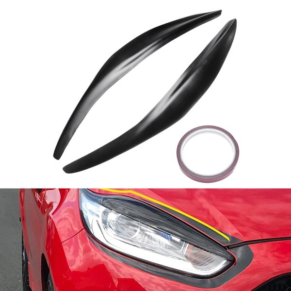 

car headlight eyebrow cover trim head light lamp sticker for fiesta mk7 mk7.5 2012-2017