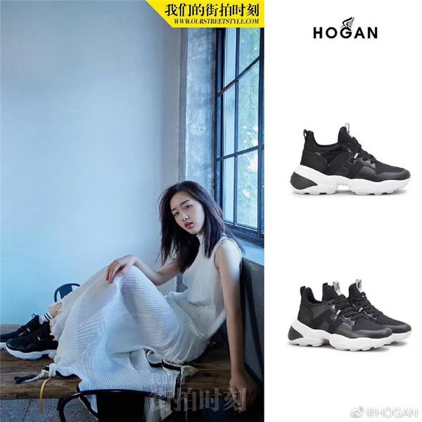 

fashion hog * n women sneakers women's thick bottom sneakers increase casual shoes running women's shoes luxury triple shoes size, Black