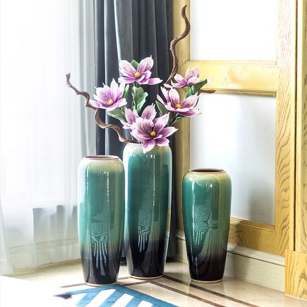 New Chinese Style Living Room Tv Cabinet Porch Floor Vase