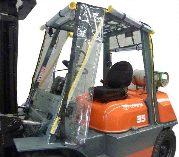 

heavy duty full forklift cab enclosure cover clear vinyl universal standard size