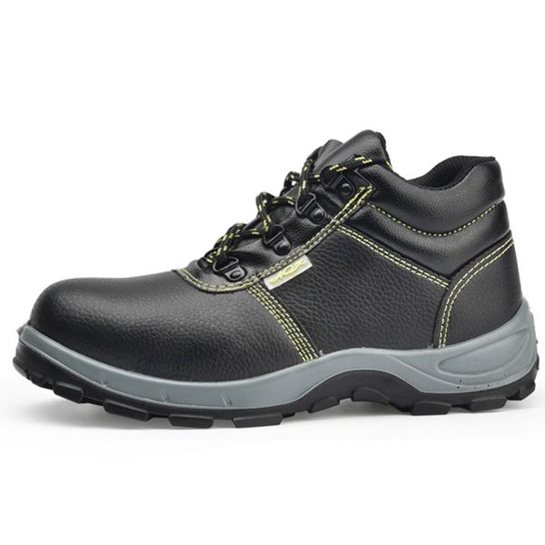 

men boots indestructible shoes men outdoor steel toe air safety boots puncture-proof work sneakers breathable shoes, Black