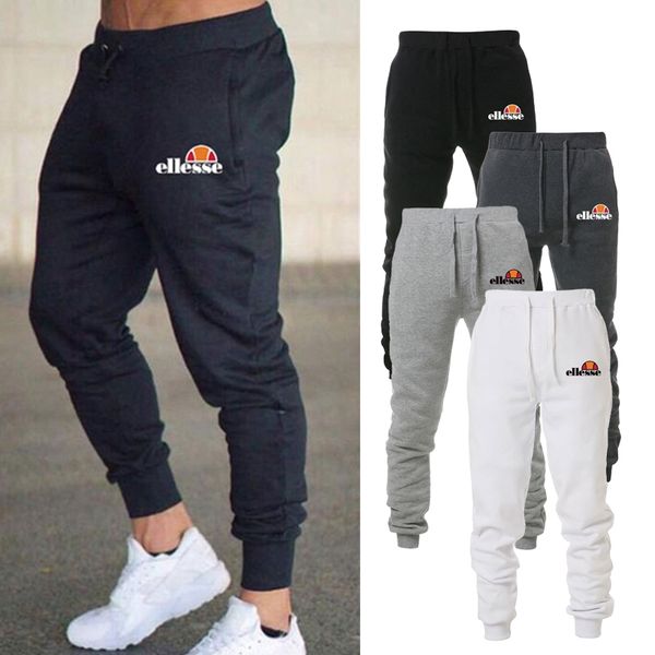 

Ellesse Mens Designer Long Solid Color Pants men's muscle flying wing sports fitness running cotton pants S-3XL