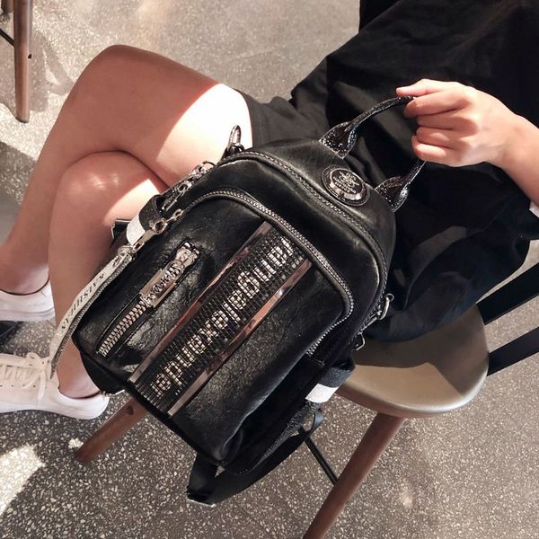 

объемное письмо мешок плечо женщины 2019 новая мода tide brand-style двойного назначение рюкзак casual легкой дорожная сумка