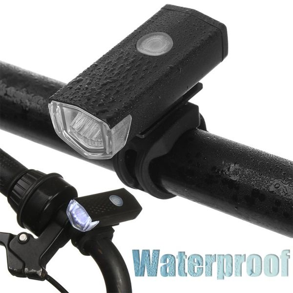 

bike lights 3 modes waterproof usb rechargeable handlebar torch 300 lumens light front bicycle headlight cycling accessories