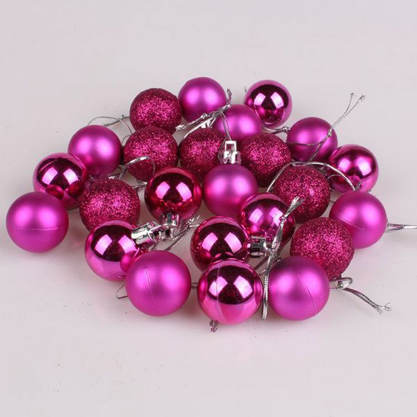 

дропшиппинг 24 шт. 30 мм мини-рождественские шары фенечки пластиковое дерево висит украшения для партии mdp66