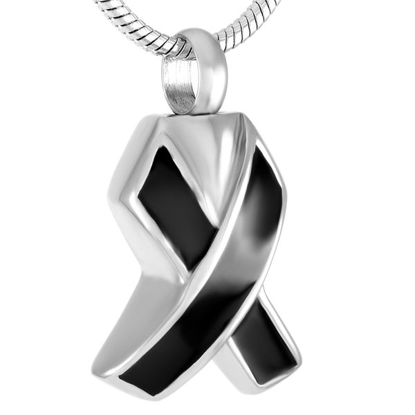 

новый тип z401 черный тон лента из нержавеющей стали 316l кремация ювелирные изделия урна кулон держать пепел памятный медальон ожерелье, Silver