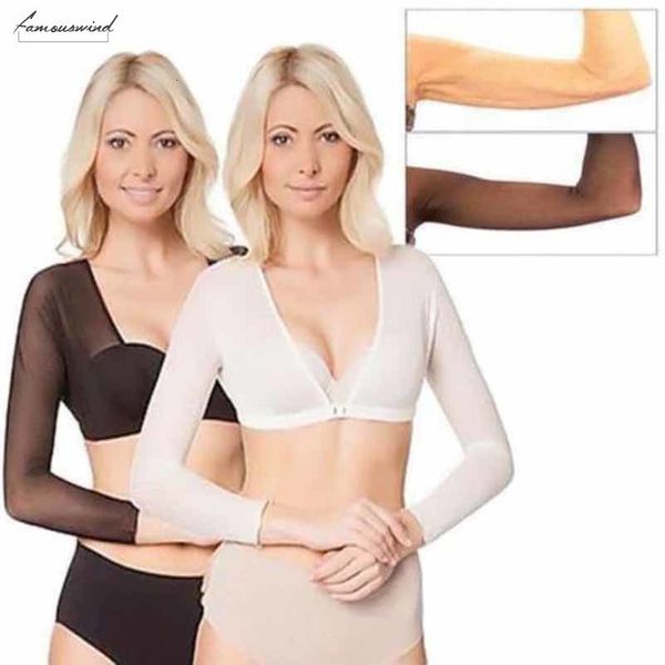 

amazing shaper arm shapewear crop slimming control plus size seamless arm shapers shapewear fashion women, Black;white