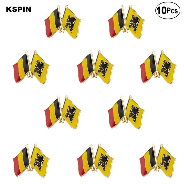 

belgium & flanders lapel pin flag badge brooch pins badges 10pcs a lot, Gray