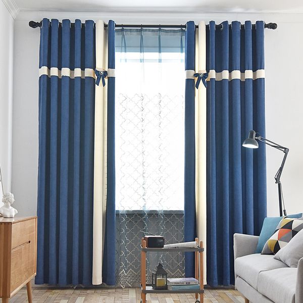 

new curtain modern simple chenille shade curtains for living room bedroom polyester cotton jacquard wholesale customization