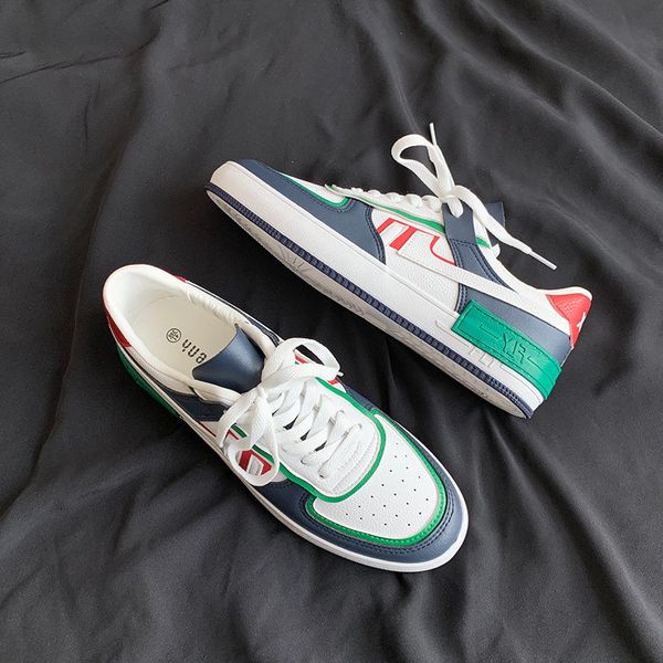 

2020 new white tide male korean wild summer breathable tendon at the end chic shoes boys casual shoes men tide