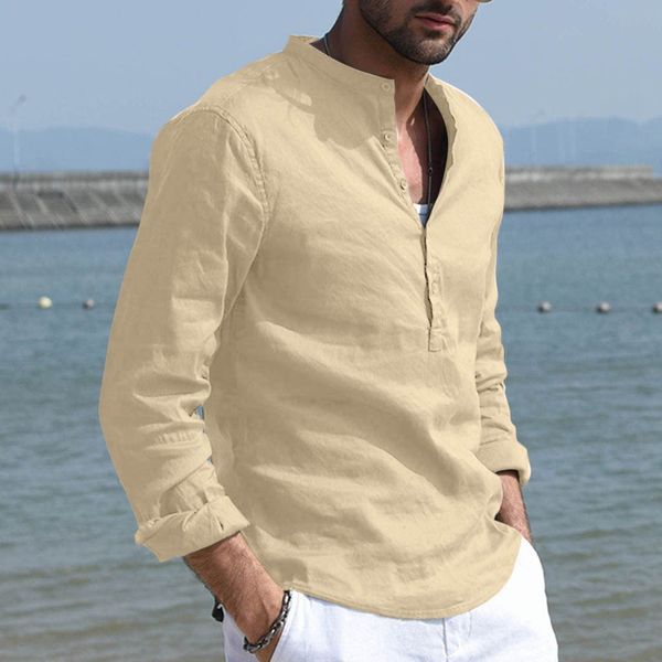 

men's shirt casual men shirt long sleeve baggy cotton linen button turn down collar blouse streetwear camisa masculina, White;black