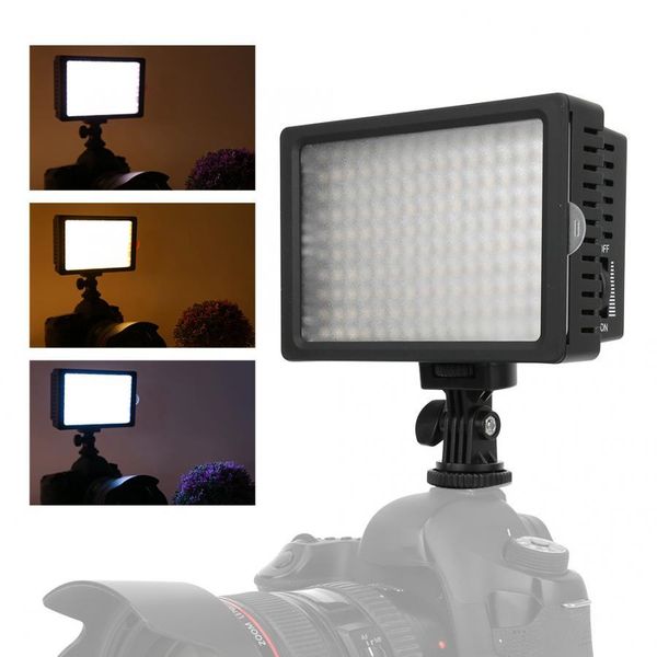 

hd-160 portable led fill light pgraphy video lamp 5400k/3200k stepless dimmable for slr camera