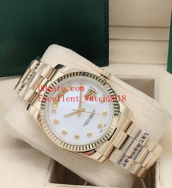 

13 watches 36 mm 128238 218238 118238 218235 date president 18k yellow gold asia 2813 movement automatic watch wat, Slivery;brown