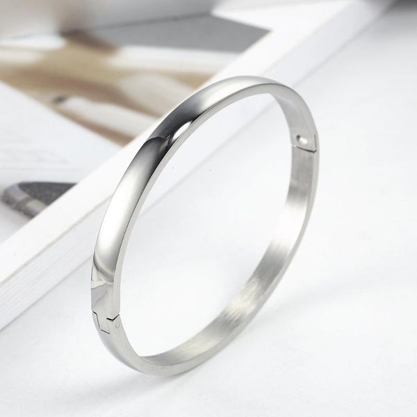 

2020bracelets bangles stainless steel bangle for women metal luxury minimalist accessories fashion jewelry, Black