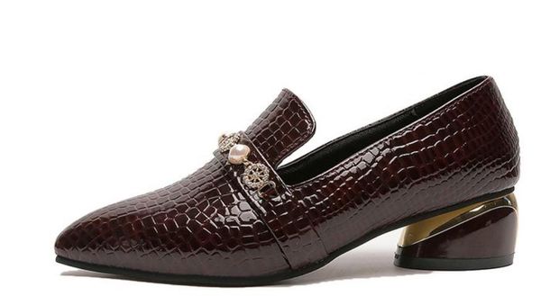 

women's shoes in spring and autumn low heel pointed end @6076, Black