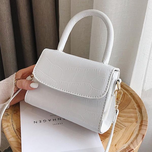 

vintage alligator women's handbags female shoulder bags girls leather purses handbags women bags