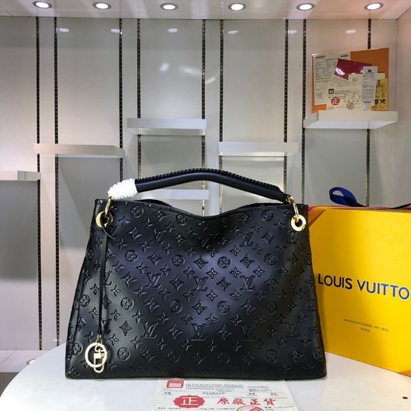

Fa hion de igner bag embo ing flower lei ure houlder bag women me enger bag canva art y cowhide leather women bag m40249