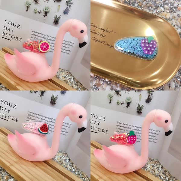 

gao xuan fruit female ins children's bb fruit hairpin candy hairpin clip card broken hair candy color girl cute small hair card, Slivery;white