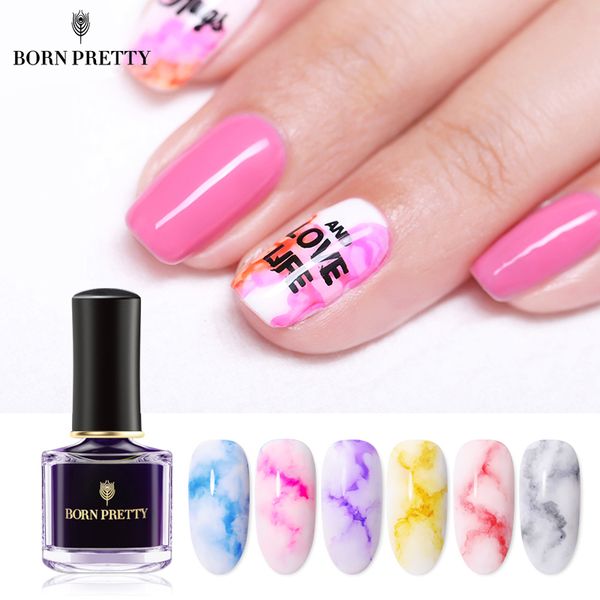 

born pretty blooming nail polish 6ml gradient watercolor ink blue purple nail art varnish diy design