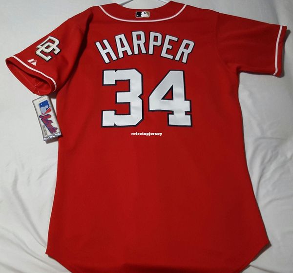 

majestic washington #34 bryce harper jersey mens stitched sharp wholesale big and tall size xs-6xl baseball jerseys, Black;blue