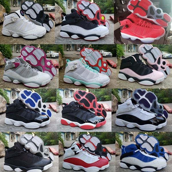 

6 6s six rings basketball shoes men womens sneakers jumpman concord bred green ice gym red confetti space jam 2019 baskets trainers zapatos