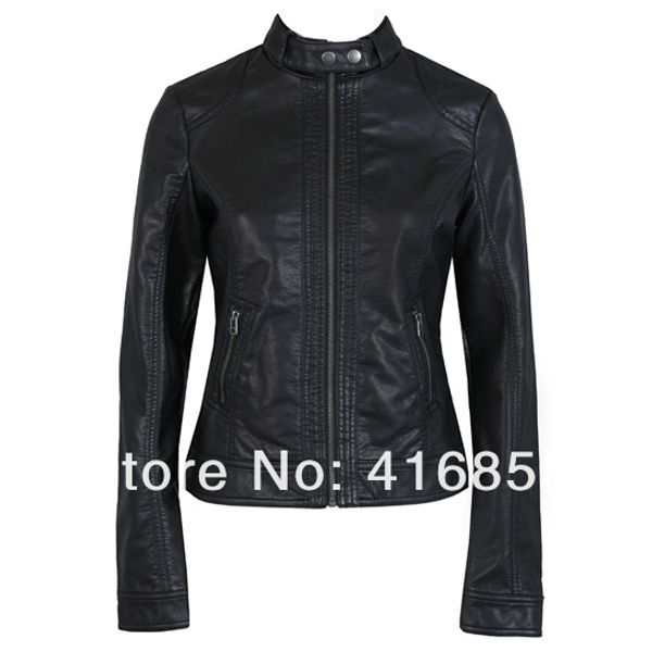 

2013 spring new foreign trade of the original single pimkie washed pu leather motorcycle jacket women short paragraph t221