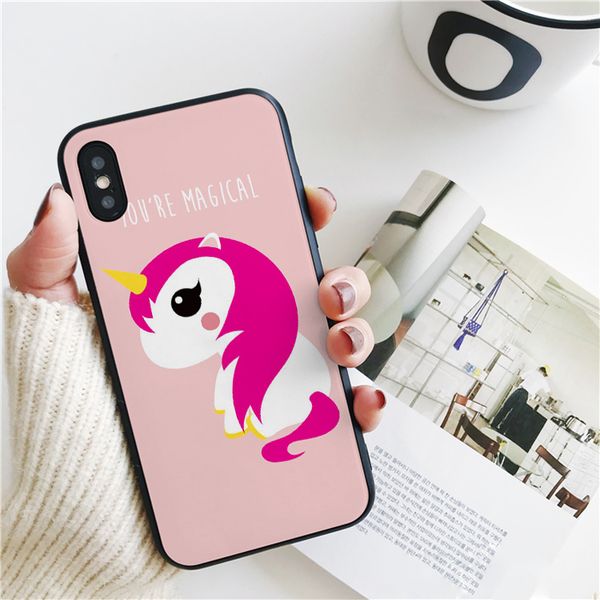 

коке luxury единорог розовый чехол для iphone 11 pro xs max хг чехол для iphone 8 7 6s plus 5s se case мягкая обложка силиконовый