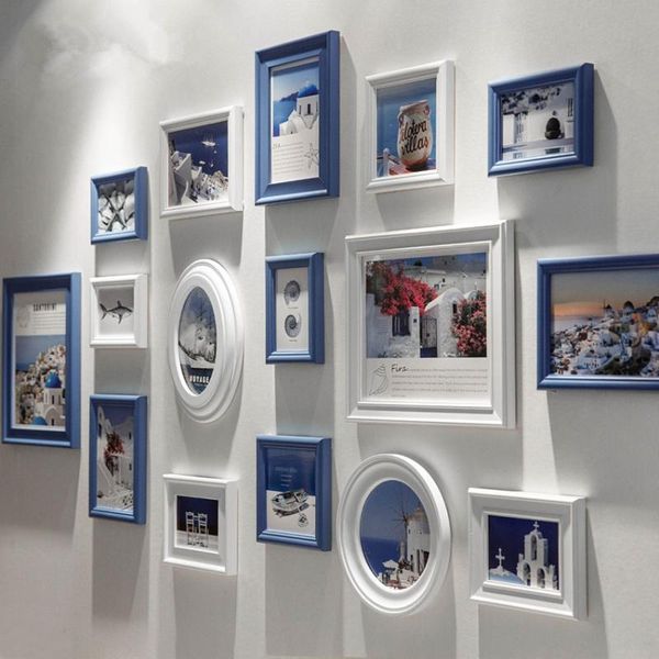 

16 pcs/set home decoration diy p frame sets for wall huge family picture frame europe style sets with picture card