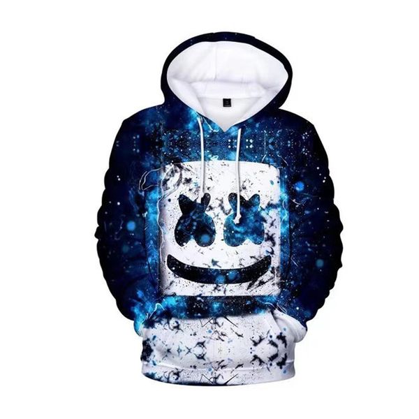 

2019 boys girls sweatshirts spring autumn kids printing marshmello dj spring fall 3d hoodie sweatshirt pullover clothing, Black