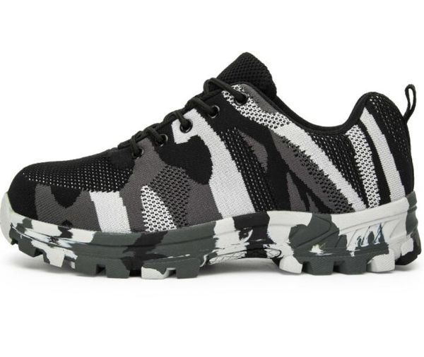

large smash anti puncture labor protection shoes anti slip safety protection steel head shoes fly woven breathable sports popular yakuda
