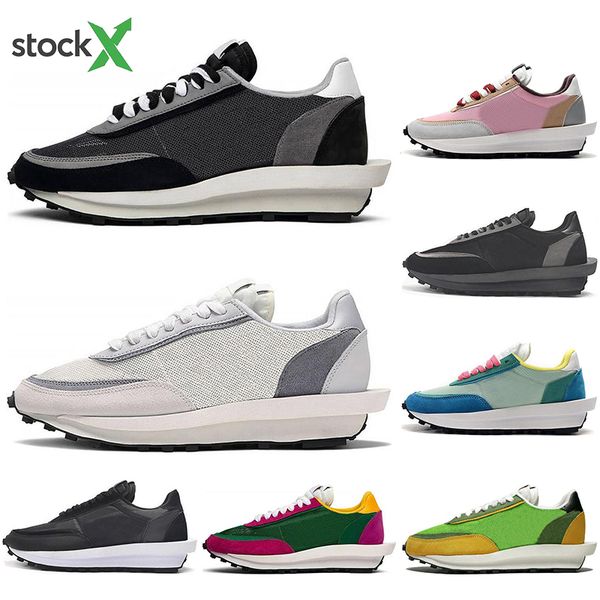 

with socks sacai ldv waffle running shoes men women triple black white grey gusto varsity blue green gusto outdoor sport sneakers trainers