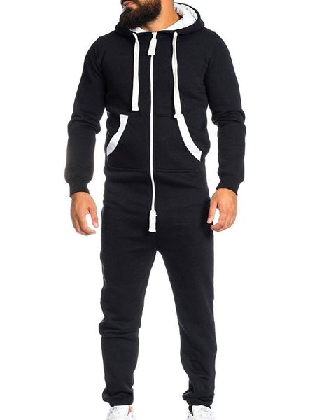 Esporte masculino terno casual macacão macacão macacão manga comprida moletom hoodies casuais calças longas romper para macacões masculinos roupas