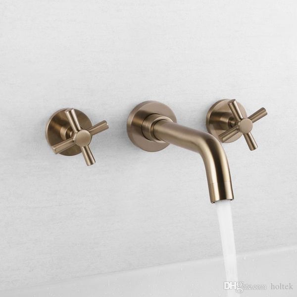 

matt gold plated bathroom faucets in wall mounted faucet and cold device faucet dual handle bathroom basin sink mixer tap g2068