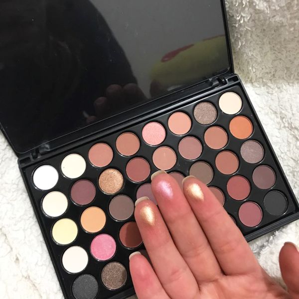 

40 colors eye makeup nude matte shimmer eyeshadow pallete glitter powder eye shadow smoky earth shadows brush set stamp pigment